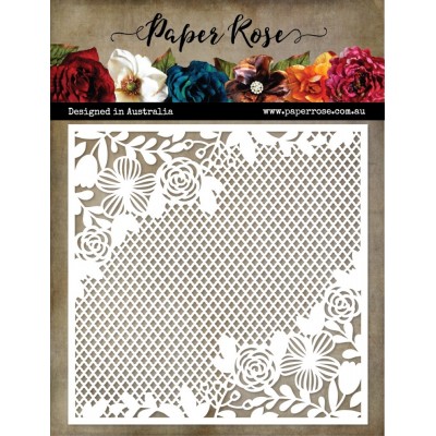 Paper Roses - Stencil «Floral Mesh» 6" X 6"