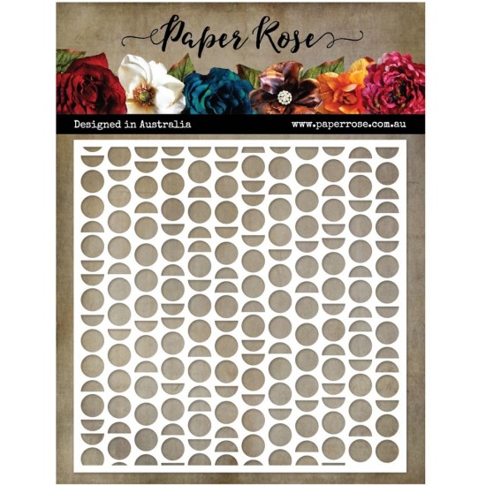 Paper Roses - Stencil «Half Circles» 6" X 6"