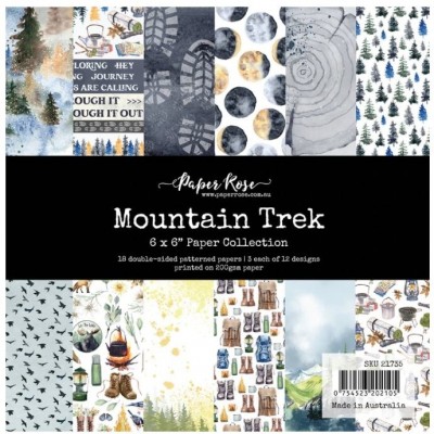 Paper Rose - Papier 6" X 6"  collection «Mountain Trek» 18 pages recto-verso