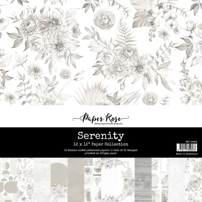 Paper Rose - Papier 12" X 12"  collection «Serenity» 12 pages recto-verso