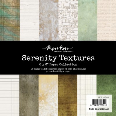 Paper Rose - Papier 6" X 6"  collection «Serenity Textures» 18 pages recto-verso