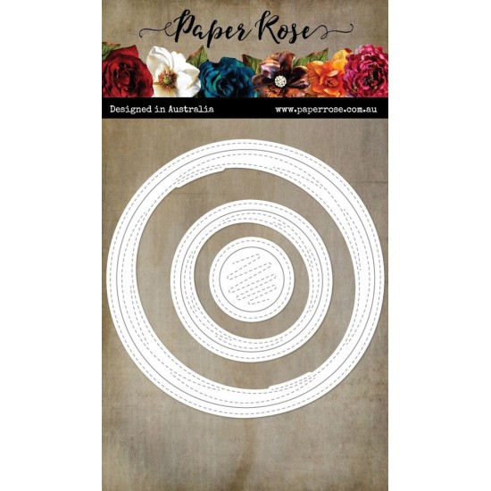  Paper Roses - Dies «Wonky Stitched Inside Out Circles 2» 