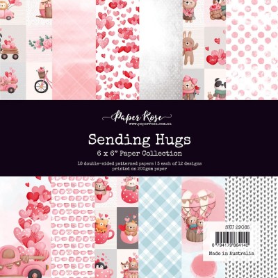 Paper Rose - Papier 6" X 6"  collection «Sending Hugs» 18 pages recto-verso