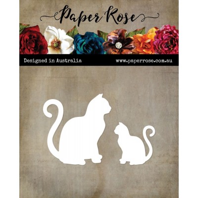 LIQUIDATION- Paper Roses - Dies «Sitting Cats»  2 pcs (le prix indiqué ci-dessous est déjà en rabais)