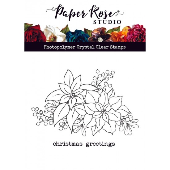 Paper Roses - Estampe «Poinsettia Bouquet» 1 pc