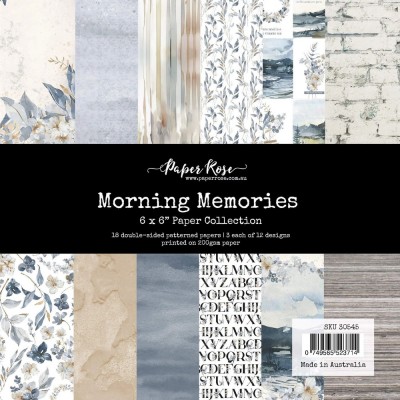 Paper Rose - Papier 6" X 6"  collection «Morning Memories» 18 pages recto-verso