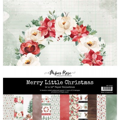 Paper Rose - Papier 12" X 12"  collection «Merry Little Christmas» 12 pages recto-verso
