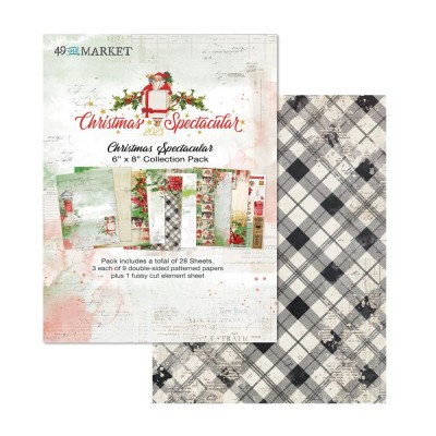 49 & Market - bloc de papier collection  «Christmas Spectacular» 6 X 8" 28 feuilles