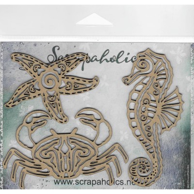 Scrapaholics - Chipboard «Sea Life» 3 pcs