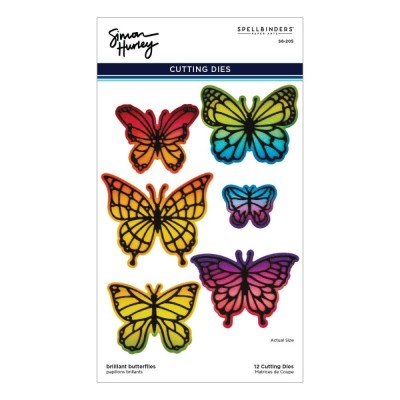 Spellbinders - Dies de Simon Hurley «Brilliant Butterflies» ensemble de 12 pièces