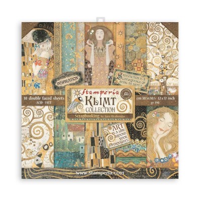 Stamperia - Ensemble de papier «Klimt» 12" x 12"  10 feuilles