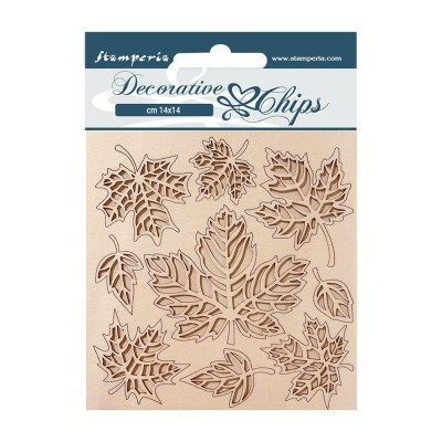 Stamperia - Chipboard «Magic Forest Leaves» 9 pièces