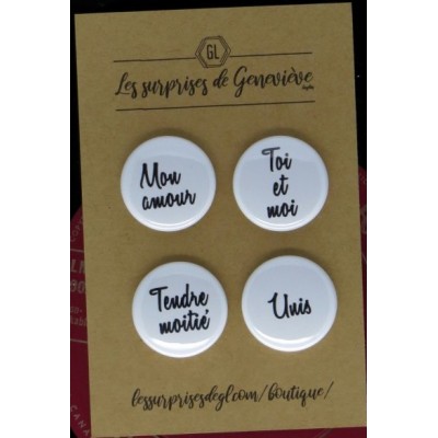 Les Surprises de Geneviève - badge 16 «Kit Mots Amour»