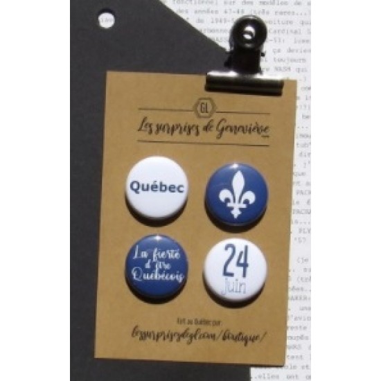 Les Surprises de Geneviève - badge 58 «Kit Fête du Québec»