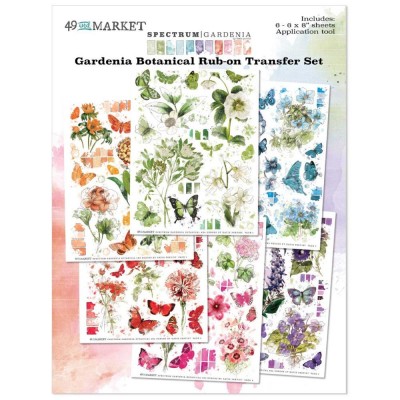 49 & Market - Rub-Ons de la collection Spectrum Gardenia «Botanical»
