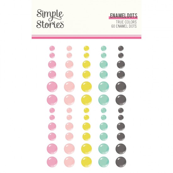 Simple Stories - Enamel dots «True Colors» 60/ Pqt 