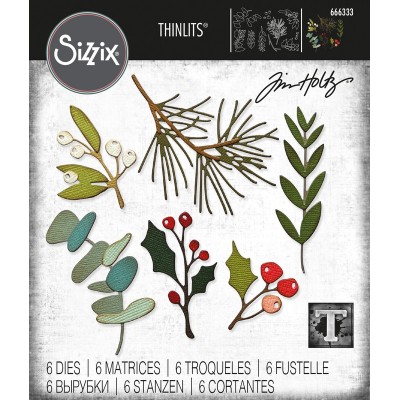  Sizzix - Thinlits Dies de Tim Holtz «Festive Gatherings» 6 pcs