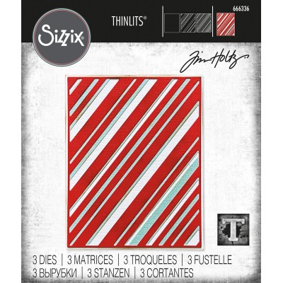  Sizzix - Thinlits Dies de Tim Holtz «Layered Stripes» 3 pcs