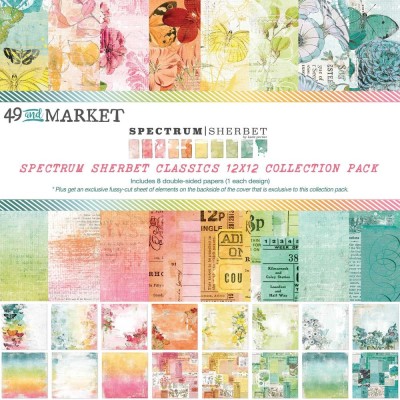  49& Market - bloc de papier collection Sprectrum Sherbert «Classics» 12 x 12" 8 feuilles