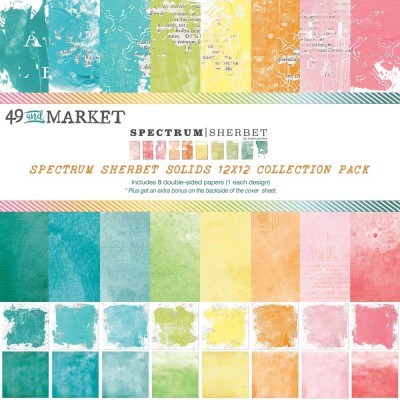 49& Market - bloc de papier collection Sprectrum Sherbert «Solids» 12 x 12" 8 feuilles