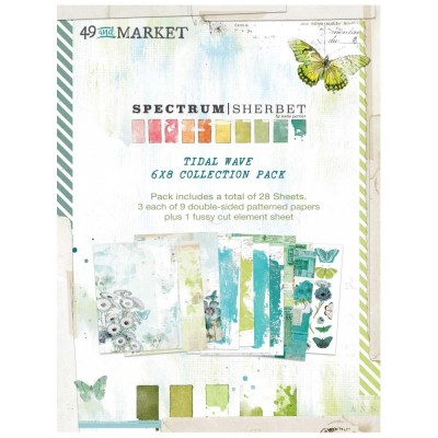 PRÉCOMMANDE- 49 & Market - bloc de papier collection Pack «Spectrum Sherbert-Tidal Waves» 6 X 8" 28 feuilles