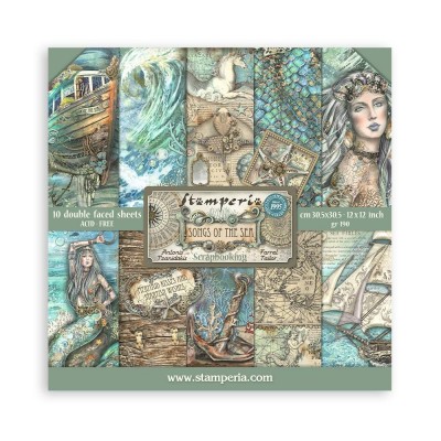 Stamperia  - Papier 12" X 12" «Songs Of The Seas», 10 feuilles double- face