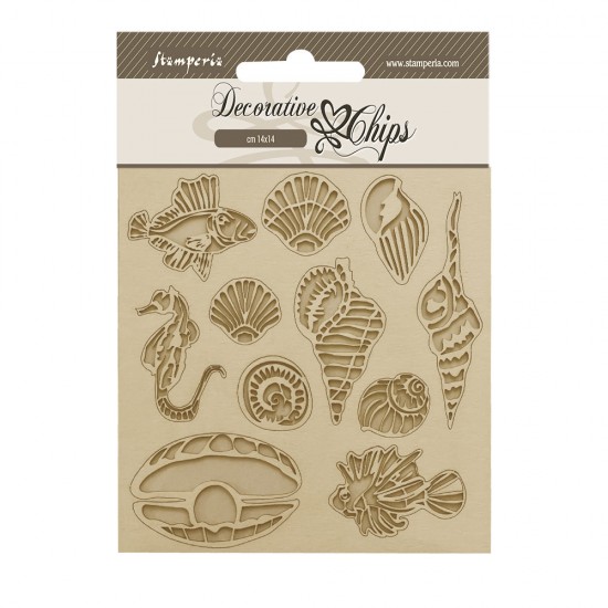 Stamperia - Chipboard «Songs Of The Sea/Shells And Fish» 11 pièces