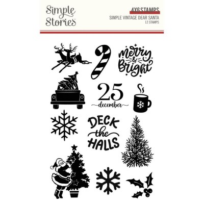 Simple Stories - Estampes collection «Simple Vintage Dear Santa» 12 pcs