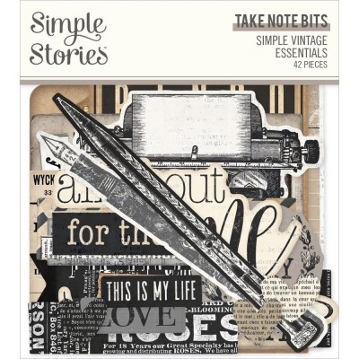 Simple Stories - Éphéméra Take Note Bits «Simple Vintage Essentials» 42 pcs