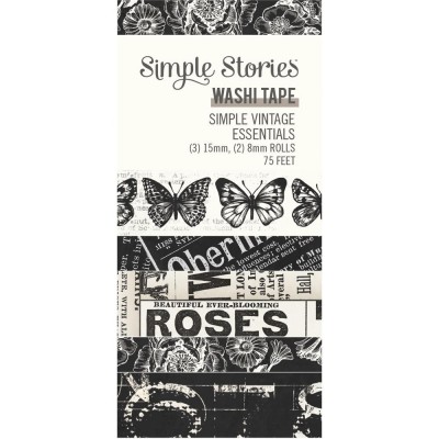 Simple Stories - Ensemble de washi tape collection «Simple Vintage Essentials» 5 rouleaux