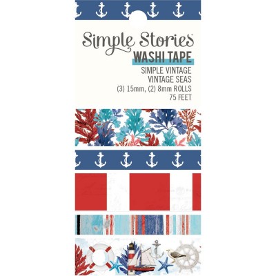 Simple Stories - Ensemble de washi tape collection «Simple Vintage Vintage Seas» 5 rouleaux