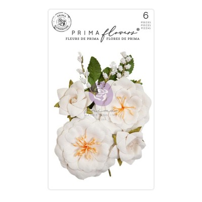 Prima Flowers - Collection Mulberry Paper Sharon Ziv «Porcelain Florals» 8 pièces