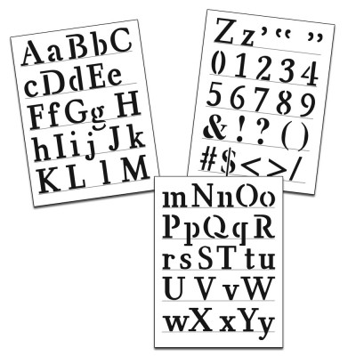TCW - Stencil modèle " Traditional Alphabet" 8  1/2" X 11"