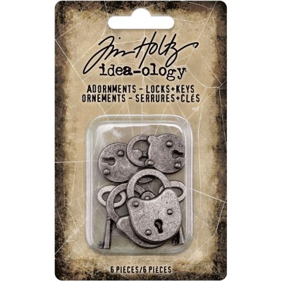 Tim Holtz - Idea-Ology  «Locks and Keys» 6 pièces