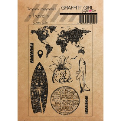 Graffiti Girl - Ensemble Estampes «Travel» 9 pcs
