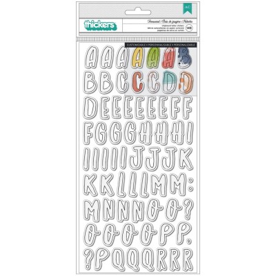 Vicki Boutin - Autocollants en chipboard Thickers collection «Fernwood» «Alpha/Paintable chipboard» 149 pièces