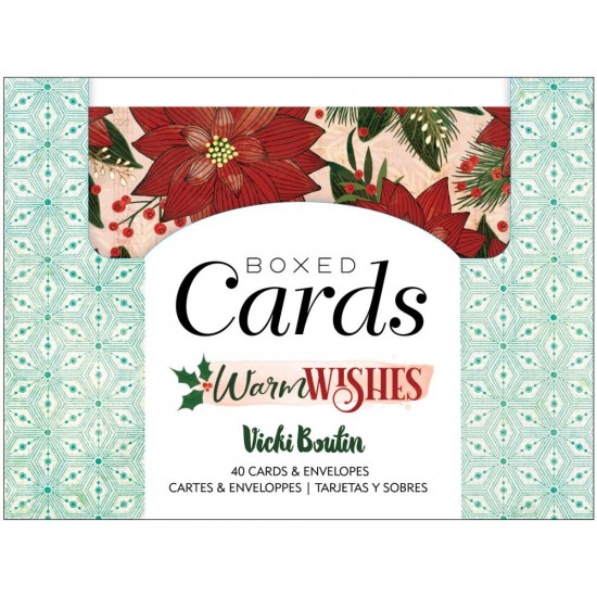 LIQUIDATION- Vicki Boutin - Cartes avec enveloppes de la collection «Warm Wishes» (Le prix indiqué est déjà à 50% de rabais)