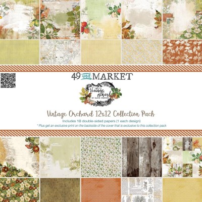 49& Market - bloc de papier collection «Vintage Orchard» 12 x 12" 10 feuilles