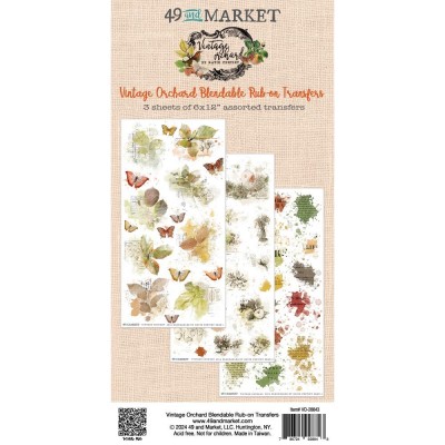 49 & Market - Rub-Ons de la collection  «Vintage Orchard/Blendable» 3 feuilles