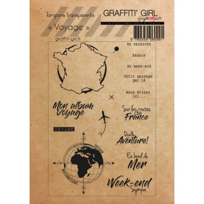 Graffiti Girl - Ensemble Estampes «Voyage» 16 pcs