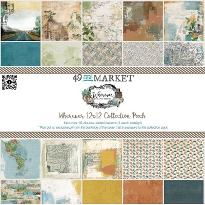 49& Market - bloc de papier collection «Wherever» 12 x 12" 10 feuilles