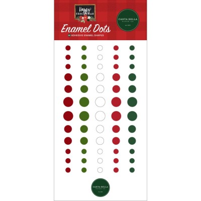 Carta Bella - enamel dots autocollant «Home For Christmas» 60 pièces