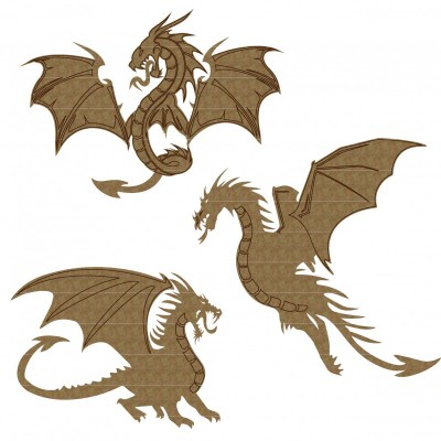 Creative Embellishments - Chipboard «Dragons»