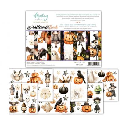 Mintay - Papier 6" X 8"  collection «Halloween Book» 24 pages recto-verso                      