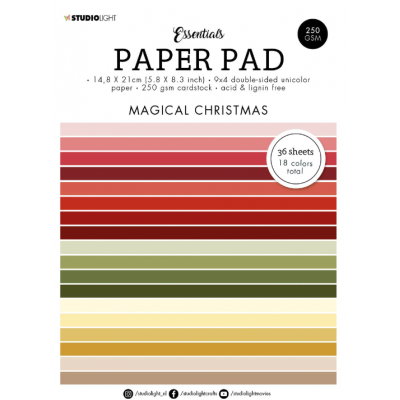 Studio Light- Essentials Paper Pad «Magical Christmas» paquet de papier  6" X 8"