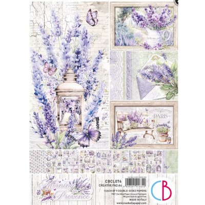 Ciao Bella - Collection de papier 8.3 x 11.7 pouces"  «Morning In Provence» 9 feuilles recto-verso