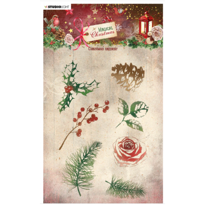  Studio Light - Estampe de la collection Magical Christmas «Christmas Greenery»   7 pièces