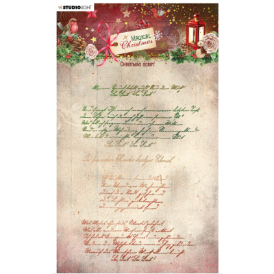  Studio Light - Estampe de la collection Magical Christmas «Christmas Script»   1 pièce